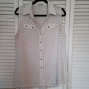 Nautical sleeveless blouse size XL